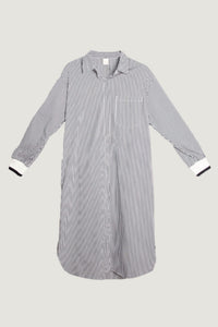 Striped Rib Shirt Dress