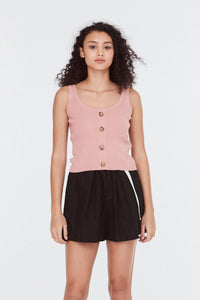 Button Ribbed Top
