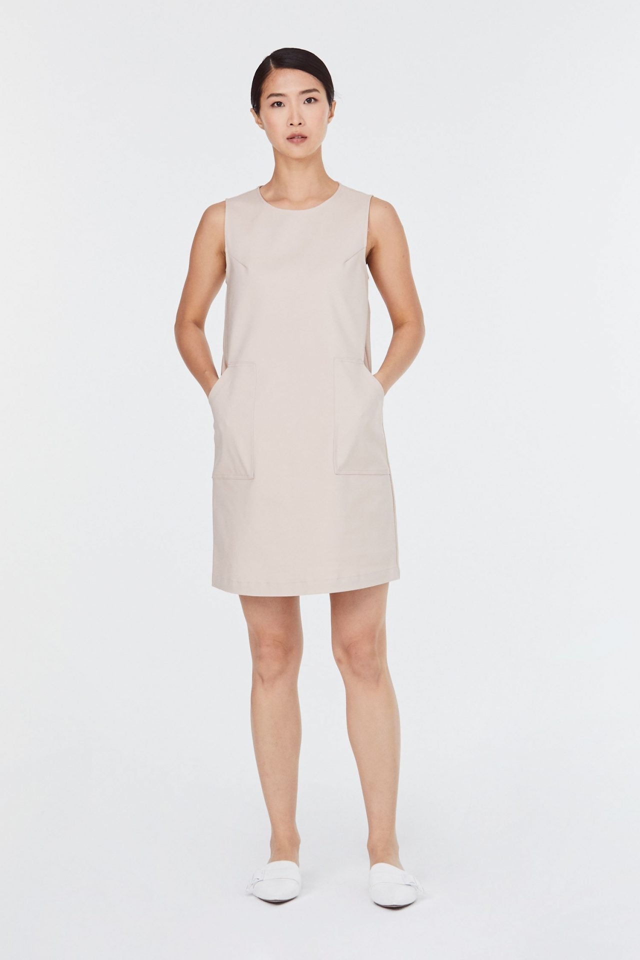 Beige clearance shift dress