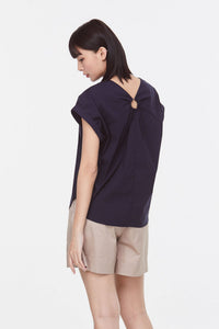 Back O-Ring Detailed Blouse