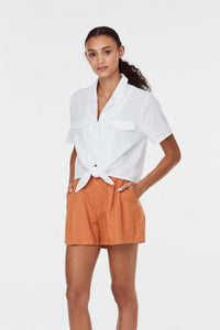 Cropped Knotted Blouse
