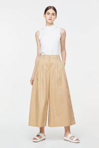 Flared Pleated Trousers