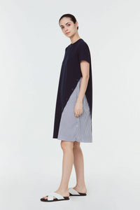 Diagonal Buttons Dress