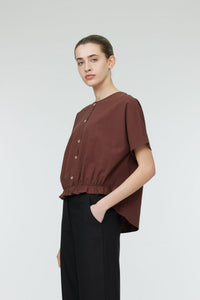 Ruffled Hem Magyar Blouse