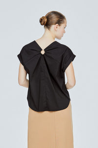 Back O-Ring Detailed Blouse