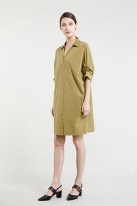 Elasticated Opening Cuffed Dress