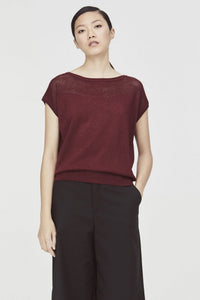 Maroon Shimmer Textured Knit