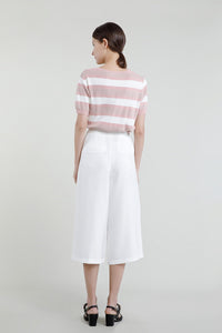 Faux Button Tabbed Culottes