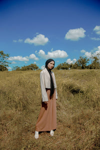 Pleated Buttoned Skirt