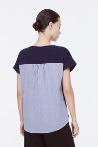 Contrast Panelled Blouse