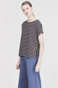 Paneled Slit Magyar Tee