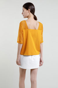 Contrast Lace Top