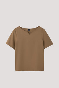 Slashed Necklined Tee