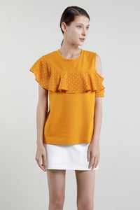 Dotted Ruffle Tee