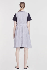 Contrast Fabric Jersey Dress