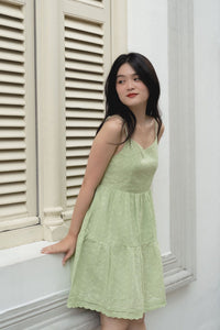 Embroidered Tiered Dress