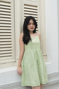 Embroidered Tiered Dress