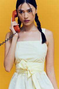 Sleeveless Flare Top With Sash