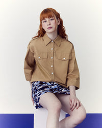 Pocketed Collar Shirt