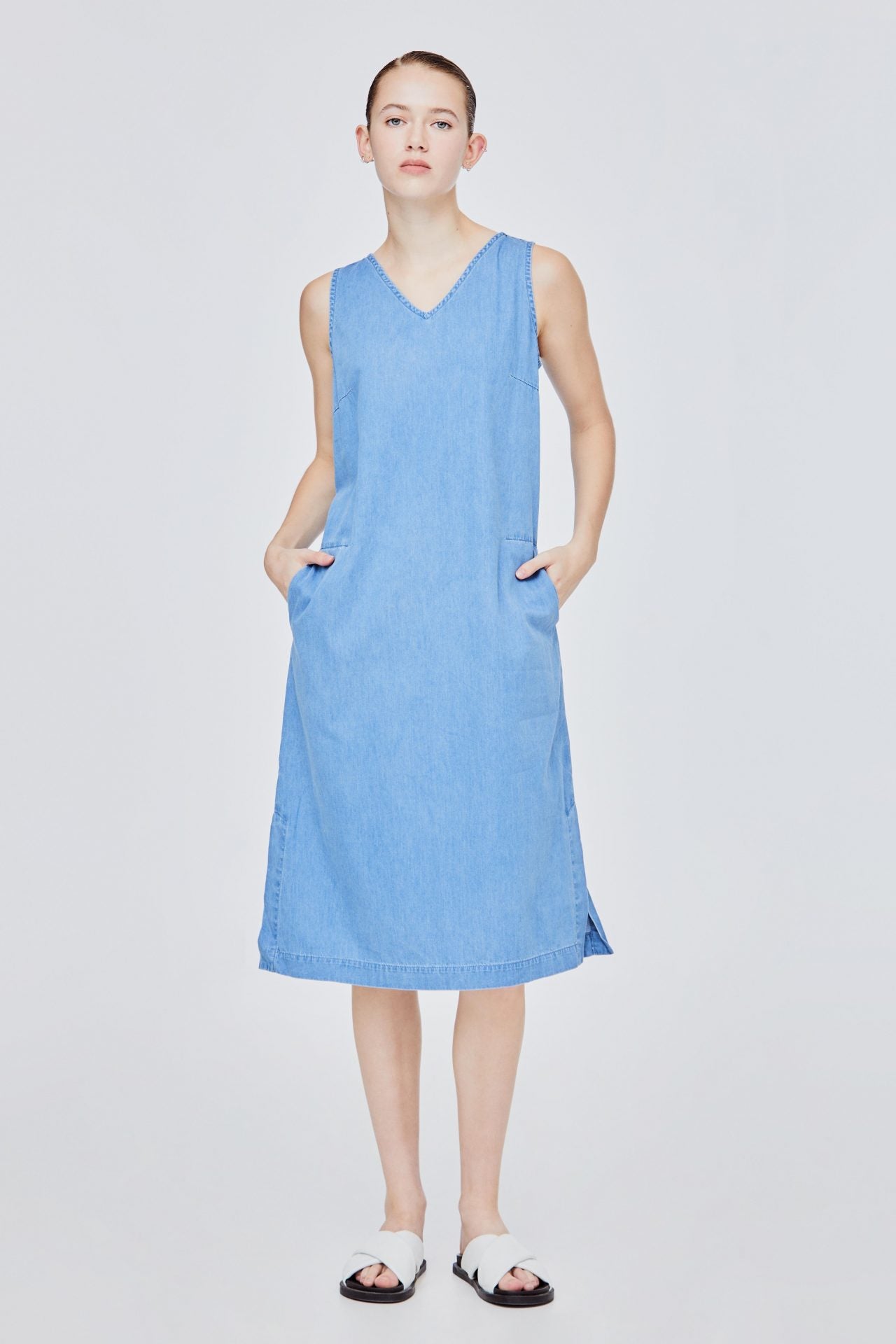 Straight Cut Midi Dress – iORA