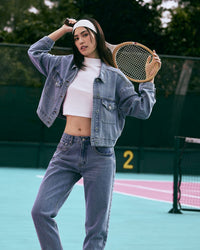 Embroidered Applique Denim Jacket