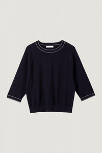 Contrast Detail Knit Top