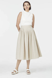 Linen Pleated Skirt
