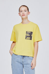 Printed Graphic On Pocket Tee