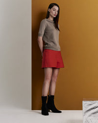 Boat Neck Knit Blouse