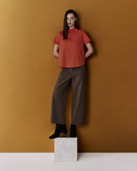 Side Button Boxy Blouse