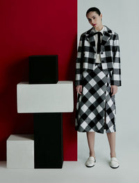 Checkered Crop Blazer
