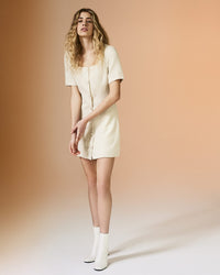 Square Shift Tweed Dress