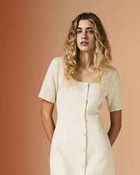 Square Shift Tweed Dress