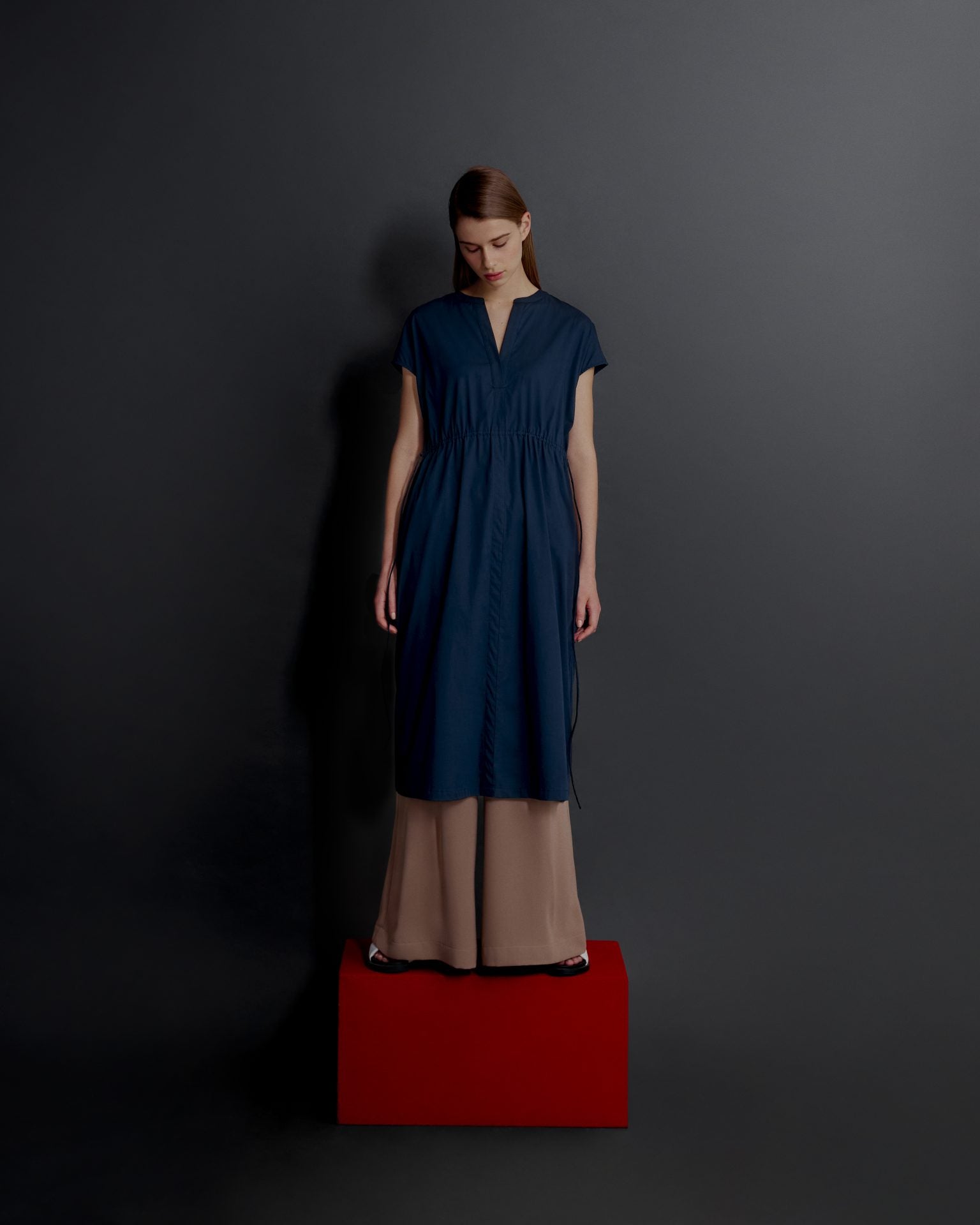 Magyar Cinched-Waist Dress