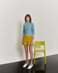 Ribbed Asymmetrical Knit Top
