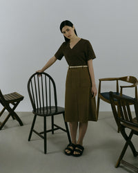 Belted A-Line Skirt