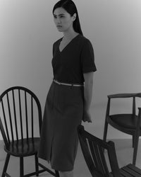 Belted A-Line Skirt