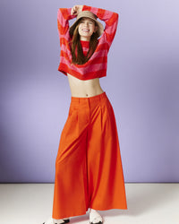 Long Sleeve Stripes Knitted Top