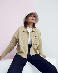 Cropped Button Down Outerwear