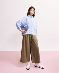 Oversized Patch Pocket Blouse