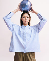 Oversized Patch Pocket Blouse