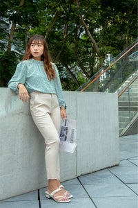 Smocked Neck Blouse
