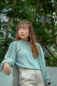 Smocked Neck Blouse