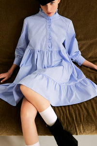 Ruffle Trim Babydoll Dress