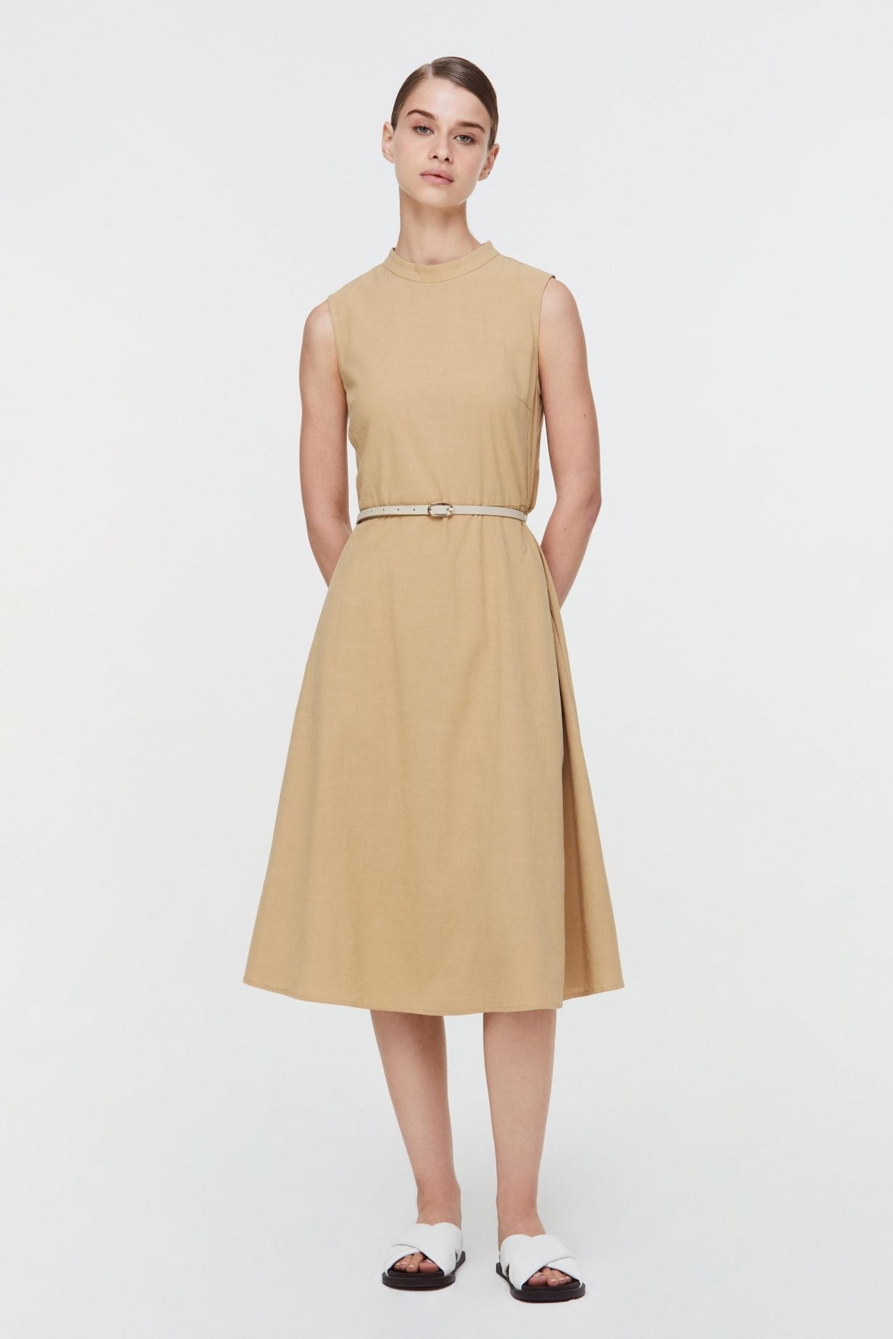 10460 BEIGE DRESS