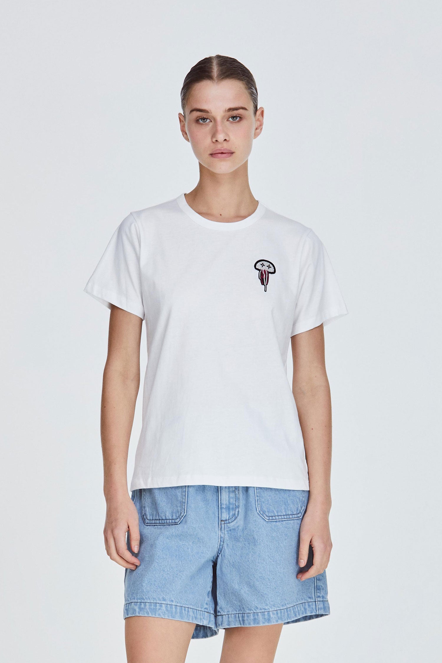 Embroidered Graphic Logo Tee