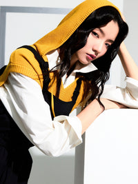 Relaxed Sleeveless Stripes Sweatshirt