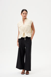 Collared Cargo Vest Top