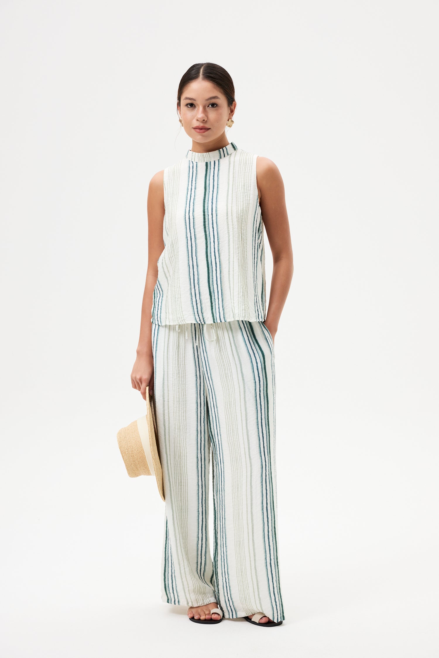 Sleeveless Striped Top