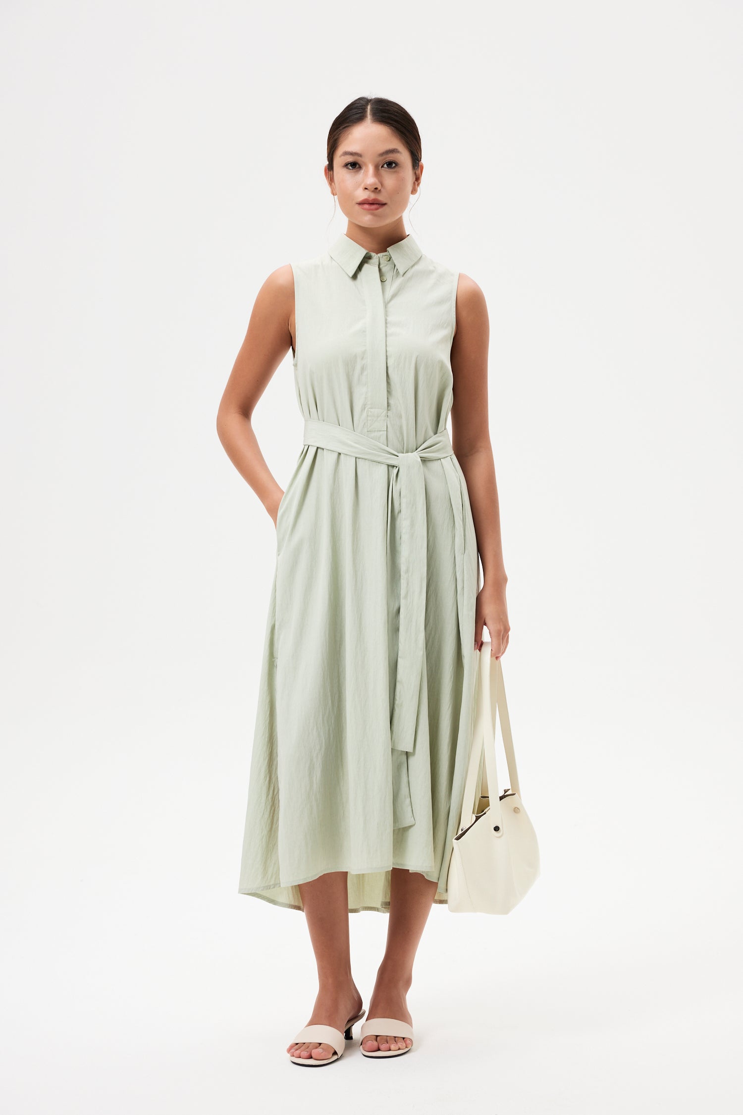 Collared Sleeveless Dress